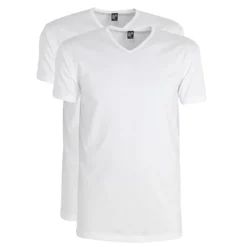 Alan Red oklahoma 2pack v neck tee s/s white