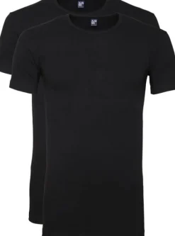 Alan Red ottawa 2pack o neck tee s/s black