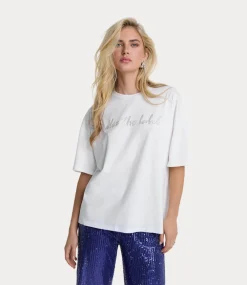 Alix the Label Beaded artwrok tee soft white 2411819004-012