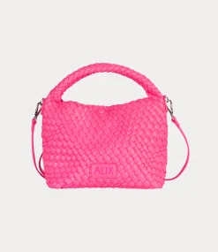 Alix the Label Braided faux leather bag neon pink 2502060102-331