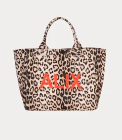 Alix the Label Leopard canvas shopper animal 2502059121-601
