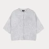 Alix the Label Short sleeve cardigan light grey melange 2502741099-940