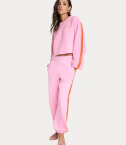 Alix the Label Side stripe sweat pant bubblegum pink 2502137096-311