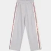 Alix the Label Side tape wide leg sweat pant soft grey melange 2502137095-880