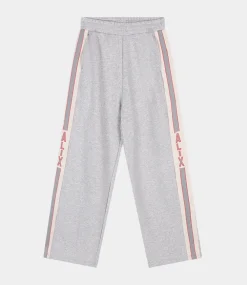 Alix the Label Side tape wide leg sweat pant soft grey melange 2502137095-880