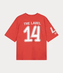 Alix the Label Sporty studs tee bright red 2410869807-504