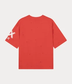 Alix the Label Sporty studs tee bright red 2410869807-504