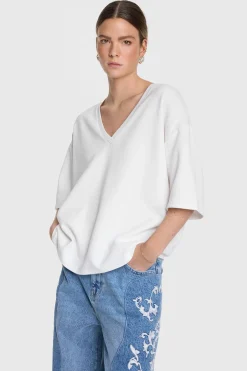 Alix the Label V neck tee soft white 2503844094-012