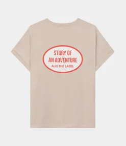 Alix the Label Walk my world tee sand 2503819117-662