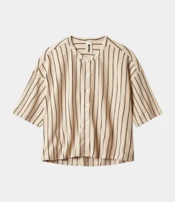 Bongusta Naram Oversized Shirt creme & ink BON89-CREME