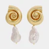 Bonnie Studios Pearl Ocean Earring Gold BS773-Gold
