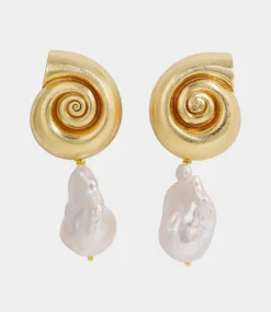 Bonnie Studios Pearl Ocean Earring Gold BS773-Gold