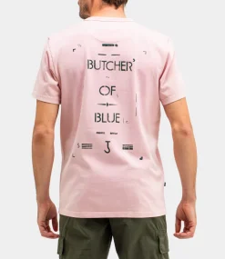 Butcher of Blue Army Stencil Tee Flamingo Pink M2512004-515