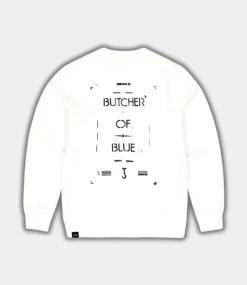 Butcher of Blue Army Stencil Crew Titan White M2513004-112