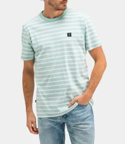 Butcher of Blue Classic stripe tee Gulf Green M2212079-838