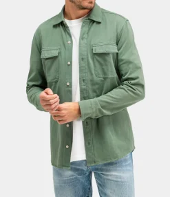 Butcher of Blue Finn Pocket Jersey Overshirt Jade Green M2514021-792