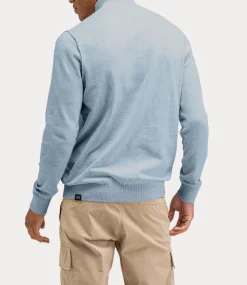 Butcher of Blue Lt Clifden Half Zip Lagoon Blue M2426030-836
