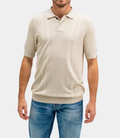 Butcher of Blue Ripley Knit Polo Beige Grey M2516017-618