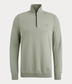 Cast Iron Half zip collar cotton stretch seagrass CKW2502309-6169