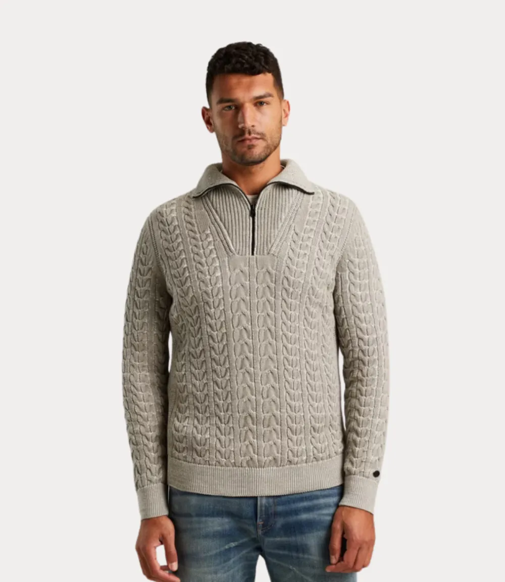 Cast Iron Half zip vintage khaki CKW2410344-8225