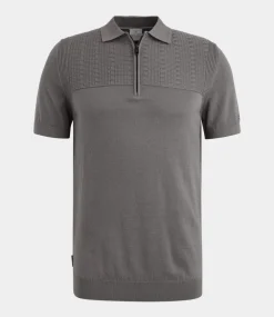 Cast Iron Polo s/s cotton modal granite gray CPSS2504885-9133