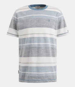 Cast Iron R neck regular fit popcorn s/s provincial blue CTSS2503567-5134