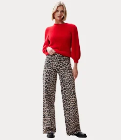 Catwalk Junkie Loose fit leopard jeans grey morn 2402030019-142