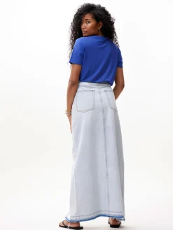 Catwalk Junkie Maxi denim skirt washed blue 2302044203-676