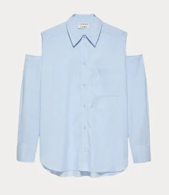 Catwalk Junkie Open shoulder blouse Chambray Blue 2502013601-900