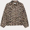 Catwalk Junkie Short leopard trenchcoat grey morn 2502012610-142