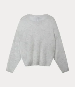10Days knit sweater light grey melee 20-608-5201-4001