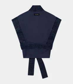 10Days Padded kimono gilet yale blue 20-504-5201-1202