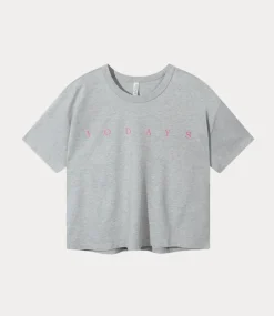 10Days Short sleeve tee logo light grey melee 20-740-5201-4001
