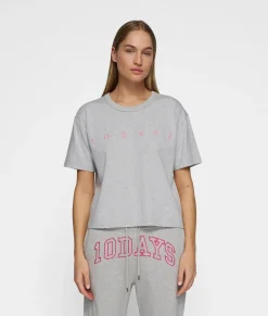 10Days Short sleeve tee logo light grey melee 20-740-5201-4001
