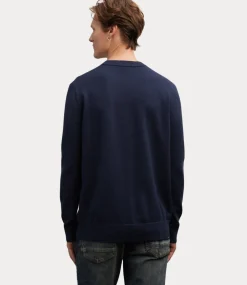 Denham Eaton crew knit ssb navy blazer 01-24-07-71-010