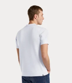 Denham Eaton knitted polo ssb light grey marl 01-25-02-71-041