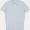 Dstrezzed mercury short sleeve polo lt. blue 420026-NOS-646