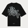 Filling Pieces Chrome flower tee black 7449982-1861