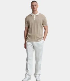 Filling Pieces Knitted polo white pepper 8071366-9976