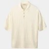 Foret astern rib knit polo cloud F6035-CLOUD
