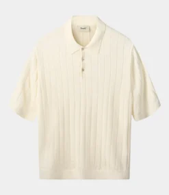 Foret astern rib knit polo cloud F6035-CLOUD