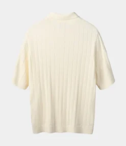 Foret astern rib knit polo cloud F6035-CLOUD