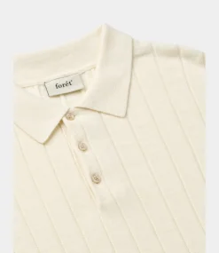 Foret astern rib knit polo cloud F6035-CLOUD