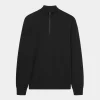 Foret Delta rib half zip black F4840-BLACK