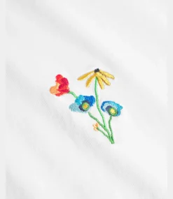 Foret Element t-shirt white flower F4833-WHITE FLOWER