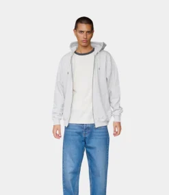 Foret Noon zip hood snow melange F4835-SNOW