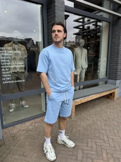 Genti Crewneck tee light blue J2019-1224-018