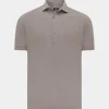 Genti Smoky skin fit polo s/s brown S2063-1130-042