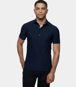 Genti Smoky skin fit polo s/s navy S2063-1130-010