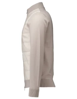 Gentiluomo Jacket contrast knit mid brown K2092-263-044